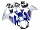 Billige Suzuki GSXR 600 / GSXR 750 Motorrad Verkleidung 2011-2024 - Weiss Blau Rot