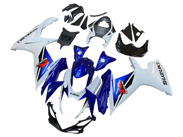 Billige Suzuki GSXR 600 / GSXR 750 Motorrad Verkleidung 2011-2024 - Weiss Blau Rot