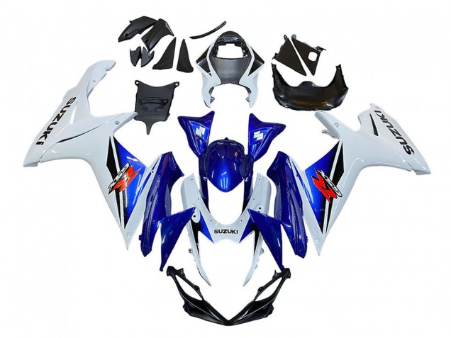 Billige Suzuki GSXR 600 / GSXR 750 Motorrad Verkleidung 2011-2024 - Weiss Blau Rot