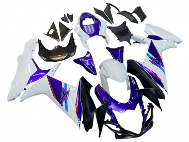 Billige Suzuki GSXR 600 / GSXR 750 Motorrad Verkleidung 2011-2024 - Blau Lila Weiss