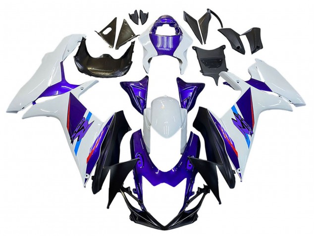 Billige Suzuki GSXR 600 / GSXR 750 Motorrad Verkleidung 2011-2024 - Blau Lila Weiss