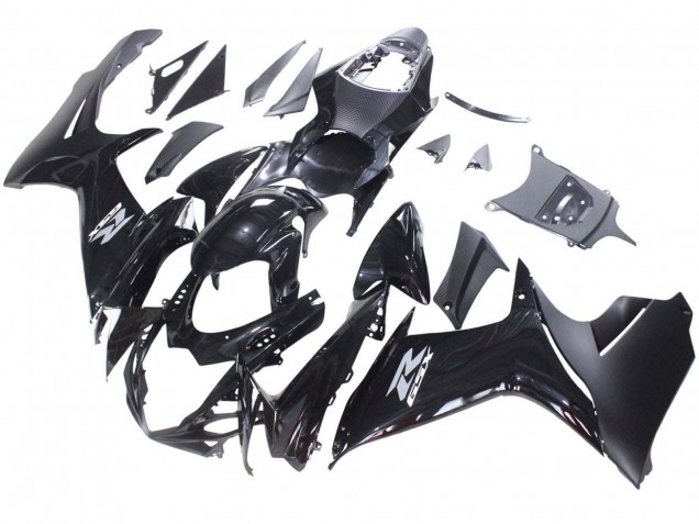 Billige Suzuki GSXR 600 / GSXR 750 Motorrad Verkleidung 2011-2024 - Glanzendes Schwarz Matt Schwarz Weiss Aufkleber
