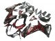 Billige Suzuki GSXR 600 / GSXR 750 Motorrad Verkleidung 2011-2024 - Glanzendes Schwarz Rot Flamme