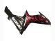 Billige Suzuki GSXR 600 / GSXR 750 Motorrad Verkleidung 2011-2024 - Glanzendes Schwarz Rot Flamme