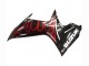 Billige Suzuki GSXR 600 / GSXR 750 Motorrad Verkleidung 2011-2024 - Glanzendes Schwarz Rot Flamme