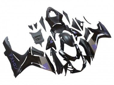 Billige Suzuki GSXR 600 / GSXR 750 Motorrad Verkleidung 2011-2024 - Matt Schwarz Grau Lila