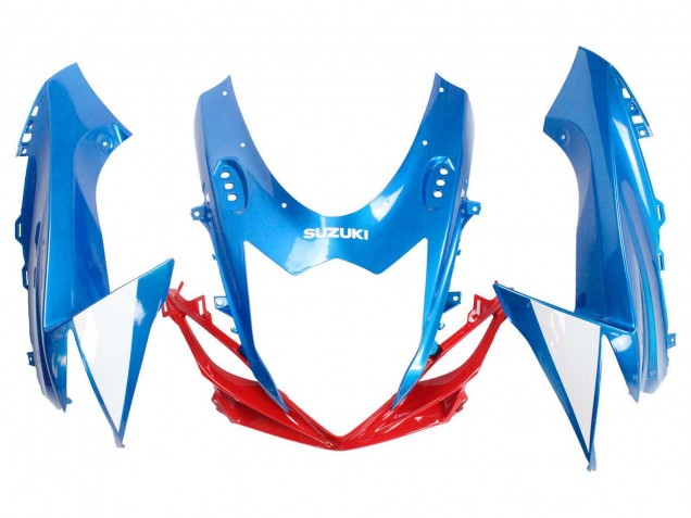 Billige Suzuki GSXR 600 / GSXR 750 Motorrad Verkleidung 2011-2024 - Blau Weiss Rot