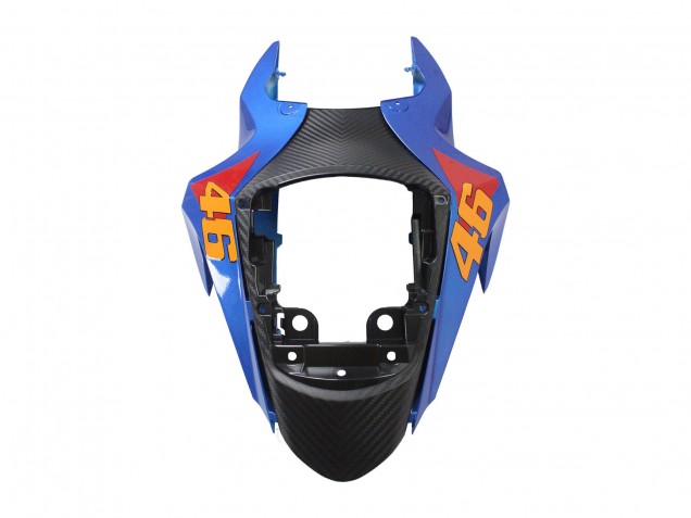 Billige Suzuki GSXR 600 / GSXR 750 Motorrad Verkleidung 2011-2024 - Hellblau Orange Schwarz Weiss Hai 46