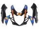Billige Suzuki GSXR 600 / GSXR 750 Motorrad Verkleidung 2011-2024 - Hellblau Orange Schwarz Weiss Hai 46