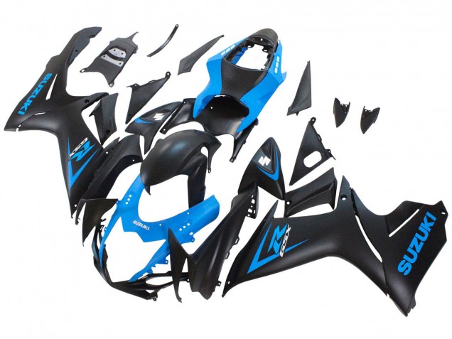 Billige Suzuki GSXR 600 / GSXR 750 Motorrad Verkleidung 2011-2024 - Blau Matt Schwarz