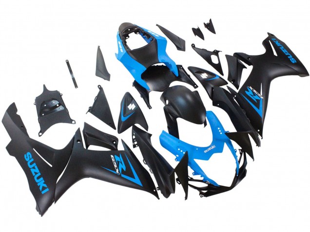 Billige Suzuki GSXR 600 / GSXR 750 Motorrad Verkleidung 2011-2024 - Blau Matt Schwarz
