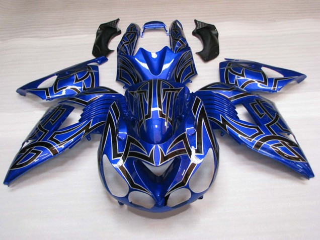 Billige Suzuki GSXR 600 / GSXR 750 Motorrad Verkleidung 2011-2024 - Blau Schwarz