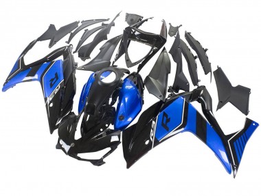 Billige Yamaha YZF R3/R25 Motorrad Verkleidung 2015-2018 - Blau Glanzendes Schwarz