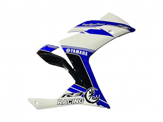 Billige Yamaha YZF R3/R25 Motorrad Verkleidung 2015-2018 - Weiss Blau Schwarz Rennen