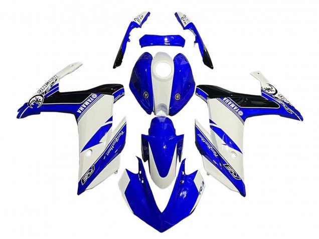 Billige Yamaha YZF R3/R25 Motorrad Verkleidung 2015-2018 - Weiss Blau Schwarz Rennen