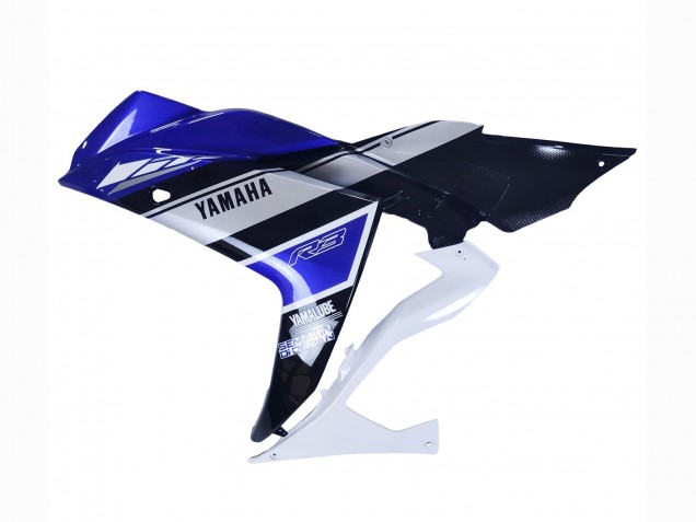 Billige Yamaha YZF R3/R25 Motorrad Verkleidung 2015-2018 - Weiss Blau Schwarz Yamalube
