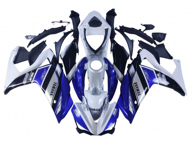 Billige Yamaha YZF R3/R25 Motorrad Verkleidung 2015-2018 - Weiss Blau Schwarz Yamalube