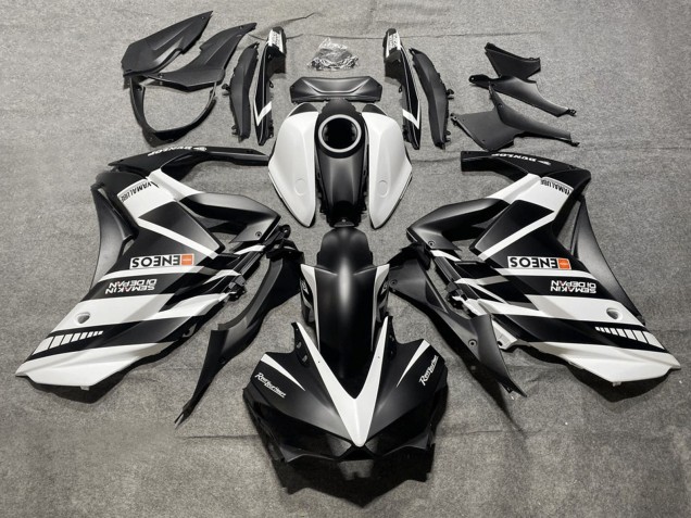 Billige Yamaha YZF R3/R25 Motorrad Verkleidung 2015-2018 - Weiss Schwarz Yamalube ENEOS