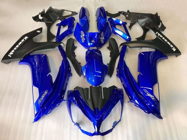 Billige Kawasaki EX650 Motorrad Verkleidung 2012-2016 - Blau Matt Schwarz