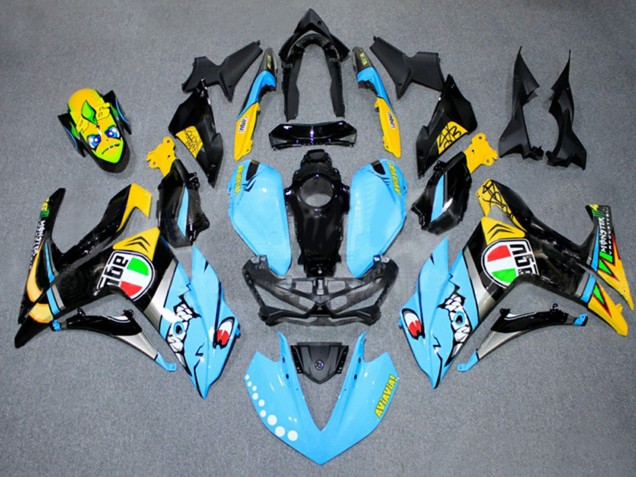 Billige Yamaha YZF R3/R25 Motorrad Verkleidung 2015-2018 - Hellblau Gelb Silber Schwarz