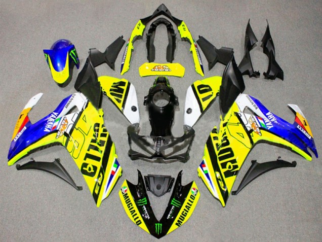 Billige Yamaha YZF R3/R25 Motorrad Verkleidung 2015-2018 - Gelb Blau Schwarz Monster