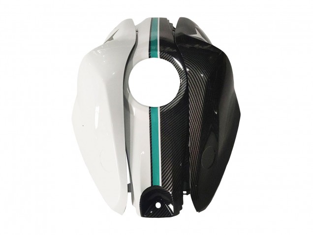 Billige Yamaha YZF R3/R25 Motorrad Verkleidung 2015-2018 - Weiss Grun Glanzendes Schwarz