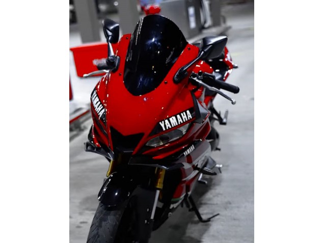 Billige Yamaha YZF R3/R25 Motorrad Verkleidung 2019-2021 - Dunkel Rot Weiss Silber Schwarz Valsir