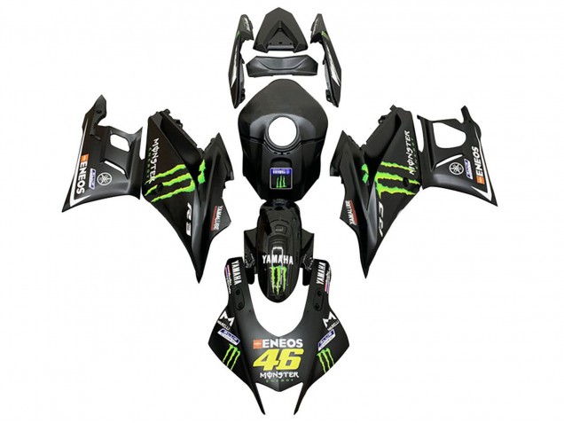 Billige Yamaha YZF R3/R25 Motorrad Verkleidung 2019-2021 - Schwarz Grun ENEOS Monster 46
