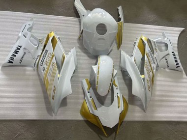Billige Yamaha YZF R3/R25 Motorrad Verkleidung 2019-2021 - Weiss Gold Semakin Didepan