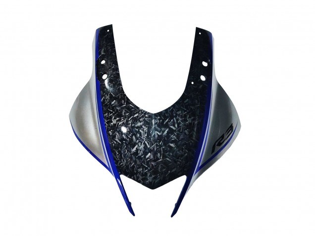 Billige Yamaha YZF R3/R25 Motorrad Verkleidung 2022-2024 - Marble Schwarz Silber Blau Geschmiedet Carbonfaser Stil