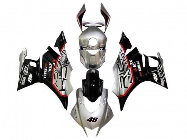 Billige Yamaha YZF R3/R25 Motorrad Verkleidung 2022-2024 - Silber Rot Schwarz 46
