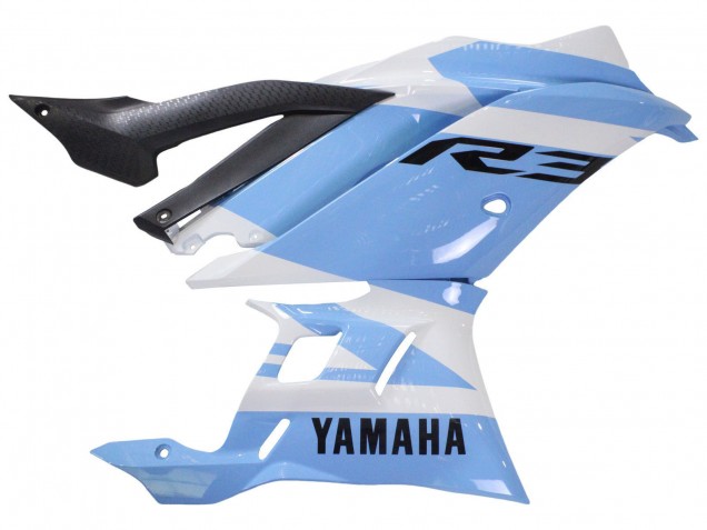 Billige Yamaha YZF R3/R25 Motorrad Verkleidung 2022-2024 - Weiss Hellblau