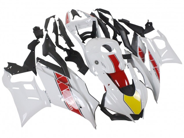 Billige Yamaha YZF R3/R25 Motorrad Verkleidung 2022-2024 - Weiss Rot Gelb Schwarz