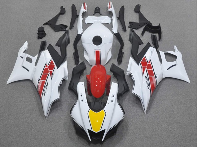 Billige Yamaha YZF R3/R25 Motorrad Verkleidung 2022-2024 - Weiss Rot Gelb Schwarz