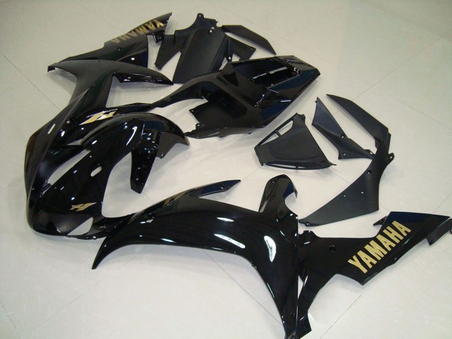 Billige Yamaha YZF R1 Motorrad Verkleidung 2002-2003 - Glanzendes Schwarz Gold Aufkleber