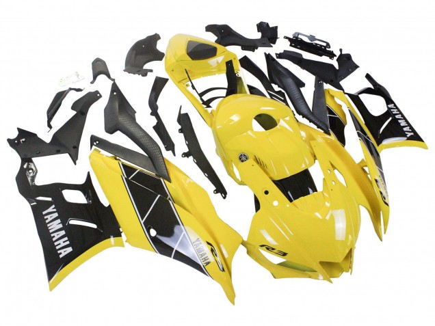 Billige Yamaha YZF R3/R25 Motorrad Verkleidung 2022-2024 - Gelb Schwarz