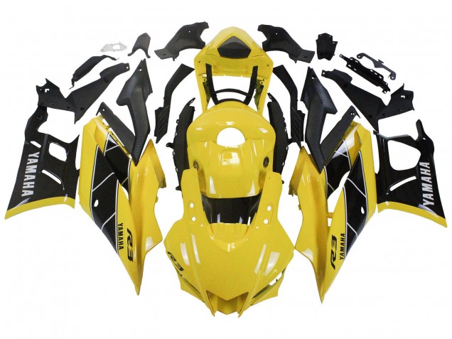 Billige Yamaha YZF R3/R25 Motorrad Verkleidung 2022-2024 - Gelb Schwarz