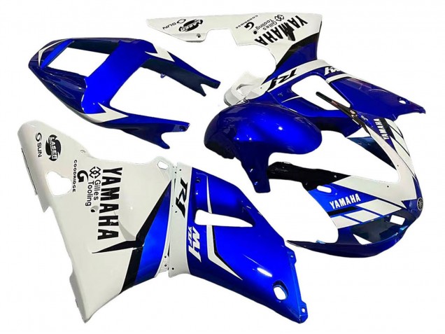 Billige Yamaha YZF 1000 R1 Motorrad Verkleidung 1998-1999 - Weiss Blau Schwarz