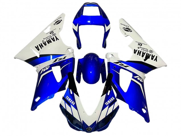 Billige Yamaha YZF 1000 R1 Motorrad Verkleidung 1998-1999 - Weiss Blau Schwarz