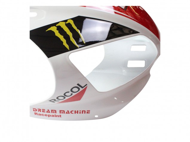 Billige Yamaha YZF 1000 R1 Motorrad Verkleidung 1998-1999 - Rot Weiss Schwarz Gelb Monster Milwaukee MAXXIS 11