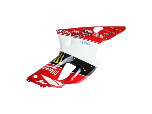 Billige Yamaha YZF 1000 R1 Motorrad Verkleidung 1998-1999 - Rot Weiss Schwarz Gelb Monster Milwaukee MAXXIS 11