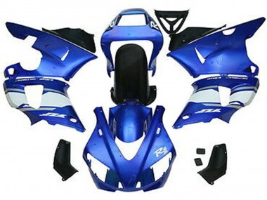 Billige Yamaha YZF 1000 R1 Motorrad Verkleidung 1998-1999 - Blau Weiss Glanzendes Schwarz