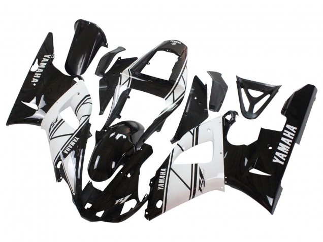 Billige Yamaha YZF 1000 R1 Motorrad Verkleidung 2000-2001 - Weiss Schwarz