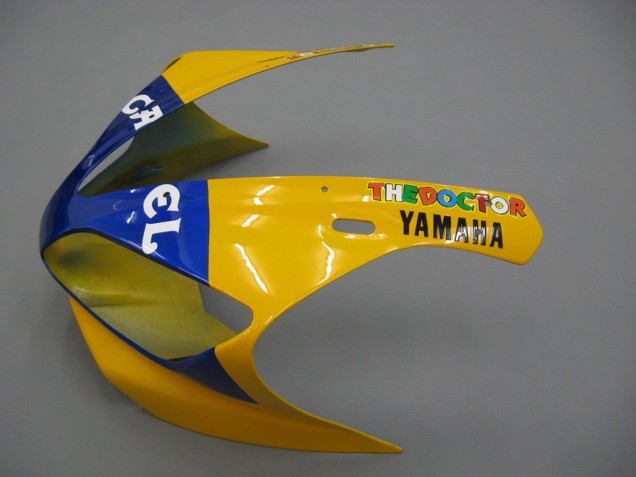 Billige Yamaha YZF 1000 R1 Motorrad Verkleidung 2000-2001 - Weiss Gelb Blau Motul Kamel