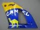 Billige Yamaha YZF 1000 R1 Motorrad Verkleidung 2000-2001 - Weiss Gelb Blau Motul Kamel