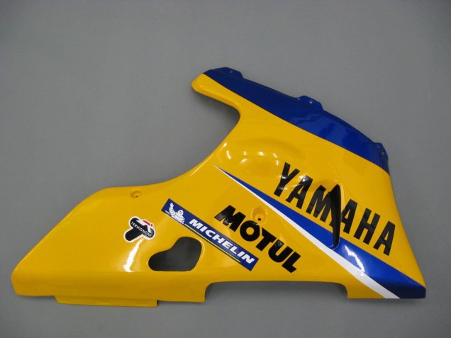 Billige Yamaha YZF 1000 R1 Motorrad Verkleidung 2000-2001 - Weiss Gelb Blau Motul Kamel