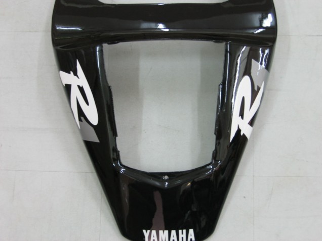 Billige Yamaha YZF 1000 R1 Motorrad Verkleidung 2000-2001 - Glanzendes Schwarz Weiss Aufkleber