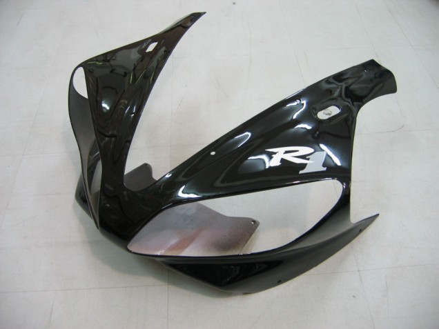 Billige Yamaha YZF 1000 R1 Motorrad Verkleidung 2000-2001 - Glanzendes Schwarz Weiss Aufkleber