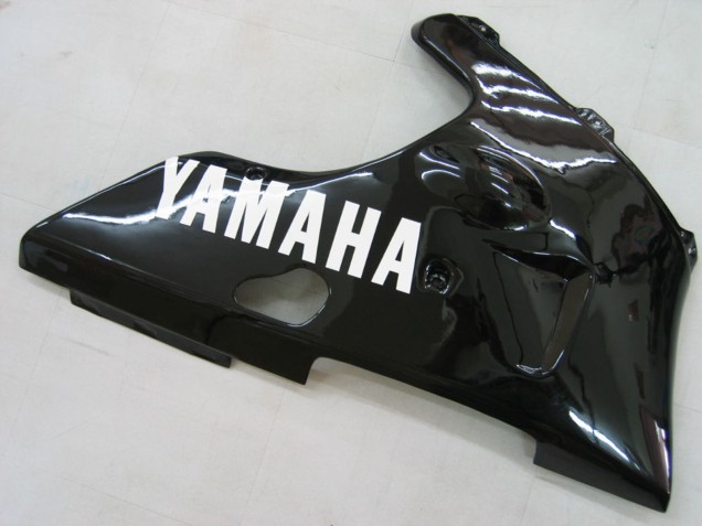 Billige Yamaha YZF 1000 R1 Motorrad Verkleidung 2000-2001 - Glanzendes Schwarz Weiss Aufkleber