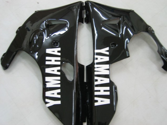 Billige Yamaha YZF 1000 R1 Motorrad Verkleidung 2000-2001 - Glanzendes Schwarz Weiss Aufkleber